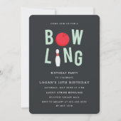 Invitation Bowling Fun Fun Fête d'anniversaire pour enfants I (Devant)
