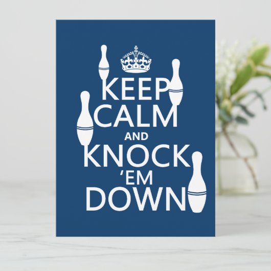 Invitation Bowling Keep Calm et Knock'em Down - toutes les co (Debout devant)