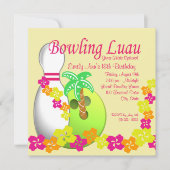 Invitation Bowling Luau (Devant)