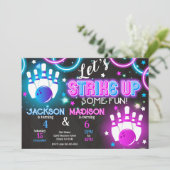 Invitation Bowling Neon Anniversaire Joint (Debout devant)