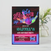 Invitation Bowling Party, Cosmic Bowling, Bowling (Debout devant)