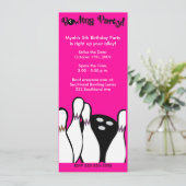 INVITATION BOWLING PARTY COSMIC TOUT ÂGE ANNIVERSAIRE 4X9 (Debout devant)