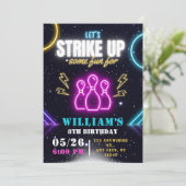 Invitation Bowling Party Invitation, Boy Bowling Anniversaire (Debout devant)