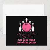 Invitation Bowling Sortez Votre Esprit De Gutter Funny Bowler (Devant / Derrière)