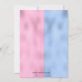 Invitation Bowling Sport Bleu et Rose Genre Revevela Party (Dos)