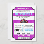 Invitation BOWLING TICKET Bar Bat Mitzvah (Devant)