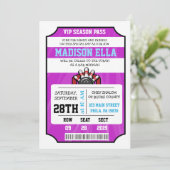 Invitation BOWLING TICKET Bar Bat Mitzvah (Debout devant)