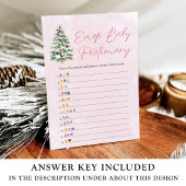 Invitation Bows Arbre de Noël Bébé Emoji Pictionary Jeu