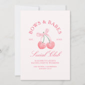 Invitation Bows & Baby Coquette Cerises Bachelorette (Devant)
