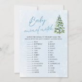 Invitation Bows Christmas Baby Animal Match Baby Shower Game (Devant)