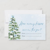 Invitation Bows Christmas How Many Kisses Baby Shower Game (Devant)