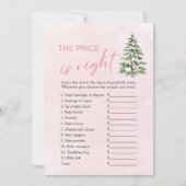 Invitation Bows Christmas Tree Le prix est bon Baby shower (Devant)