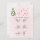 Invitation Bows Christmas Voudrait Elle Plutôt Baby shower Je (Devant)