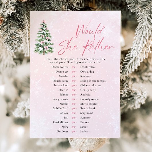 Invitation Bows Christmas Voudrait Elle Plutôt Baby shower Je