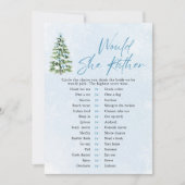 Invitation Bows Christmas Would She Rather Baby Shower Game (Devant)