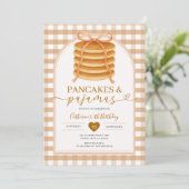 Invitation Bows et Brunch Pancake Brown 1er anniversaire En v (Debout devant)