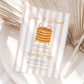 Invitation Bows et Brunch Pancake Stripe Baby shower Brunch