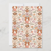 Invitation Bows et fleurs Fête des mariées en terre cuite (Dos)