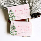 Invitation Bows Noël Combien de baisers Baby shower jeu