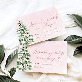 Invitation Bows Noël Combien de boules de neige Baby shower J