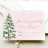 Invitation Bows Noël Combien de boules de neige Baby shower J