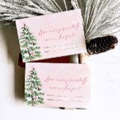 Invitation Bows Noël Combien de boules de neige Baby shower J