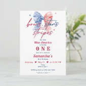 Invitation Bows Stars and Stripes Miss America Girthday (Debout devant)