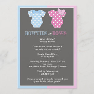 Invitation Bowties ou genre d'arcs indiquent Invitaition