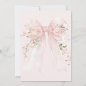 Invitation Bowtiiful One 1st Birthday Floral Bow Girls (Dos)