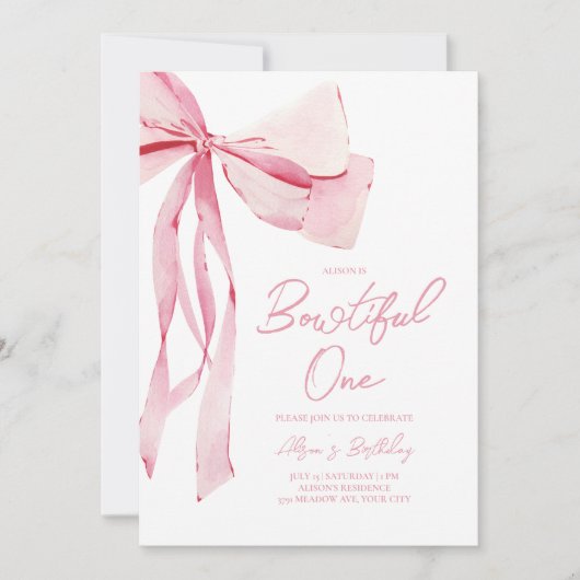 Invitation Bowtim 1er anniversaire (Devant)