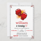 Invitation boxe anniversaire 5e 4e 6e 7e 8e 9e 10e (Devant)