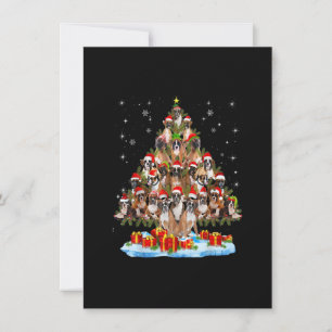 Invitation Boxe chien de Noël Arbre déco sapin de Noël