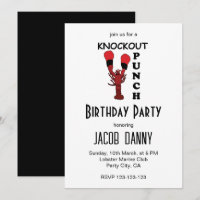 Boxe de homard Knockout Punch fête d'anniversaire