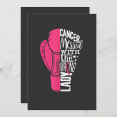 Invitation Boxe de sensibilisation au cancer du sein Glove Te (Devant / Derrière)