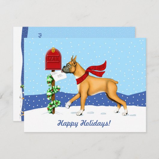 Invitation Boxe Noël (Devant / Derrière)