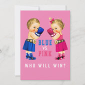 Invitation Boxing Babies Genre Reveal Party (Devant)