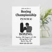 Invitation Boxing Sport Punch It Boxing Sports (Debout devant)
