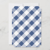 Invitation Boxwood classique Baby shower garçon bleu foncé et (Dos)