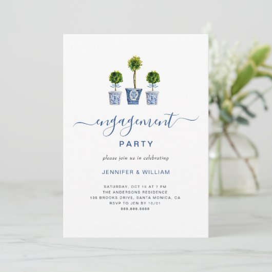 Invitation Boxwood Topiaries (Debout devant)