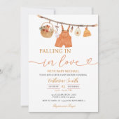 Invitation Boy Automne Clothesline Baby shower d'automne Invi (Devant)