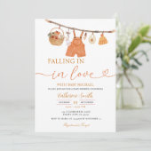 Invitation Boy Automne Clothesline Baby shower d'automne Invi (Debout devant)