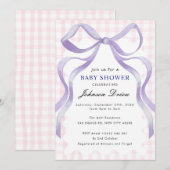 Invitation Boy Baby Shower (Devant / Derrière)