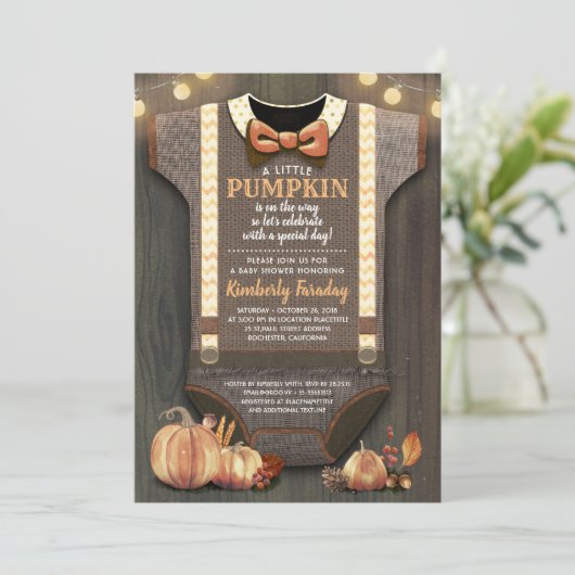 Invitation Boy Baby Shower (Debout devant)