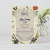 Invitation Boy baby shower autum chute burlap bodysuit invita (Debout devant)
