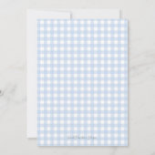 Invitation Boy Baby shower Preppy Southern Blue Stork (Dos)