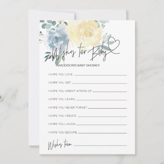 Invitation Boy Baby shower Wives For Baby Game Card (Devant)