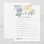 Invitation Boy Baby shower Wives For Baby Game Card (Devant / Derrière)