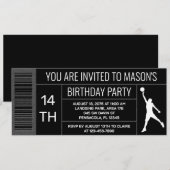 Invitation Boy Basketball Anniversaire Étiquette de boîte à c (Devant / Derrière)