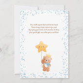 Invitation Boy Bear Baby shower avec demande de réservation (Dos)
