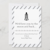 Invitation Boy Birthday - Bateau à fusée (Devant)